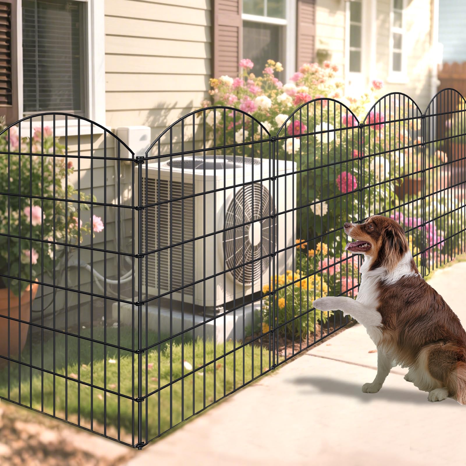 FOREHOGAR black fence adds stylish boundary for beds, lawns, and patios.
