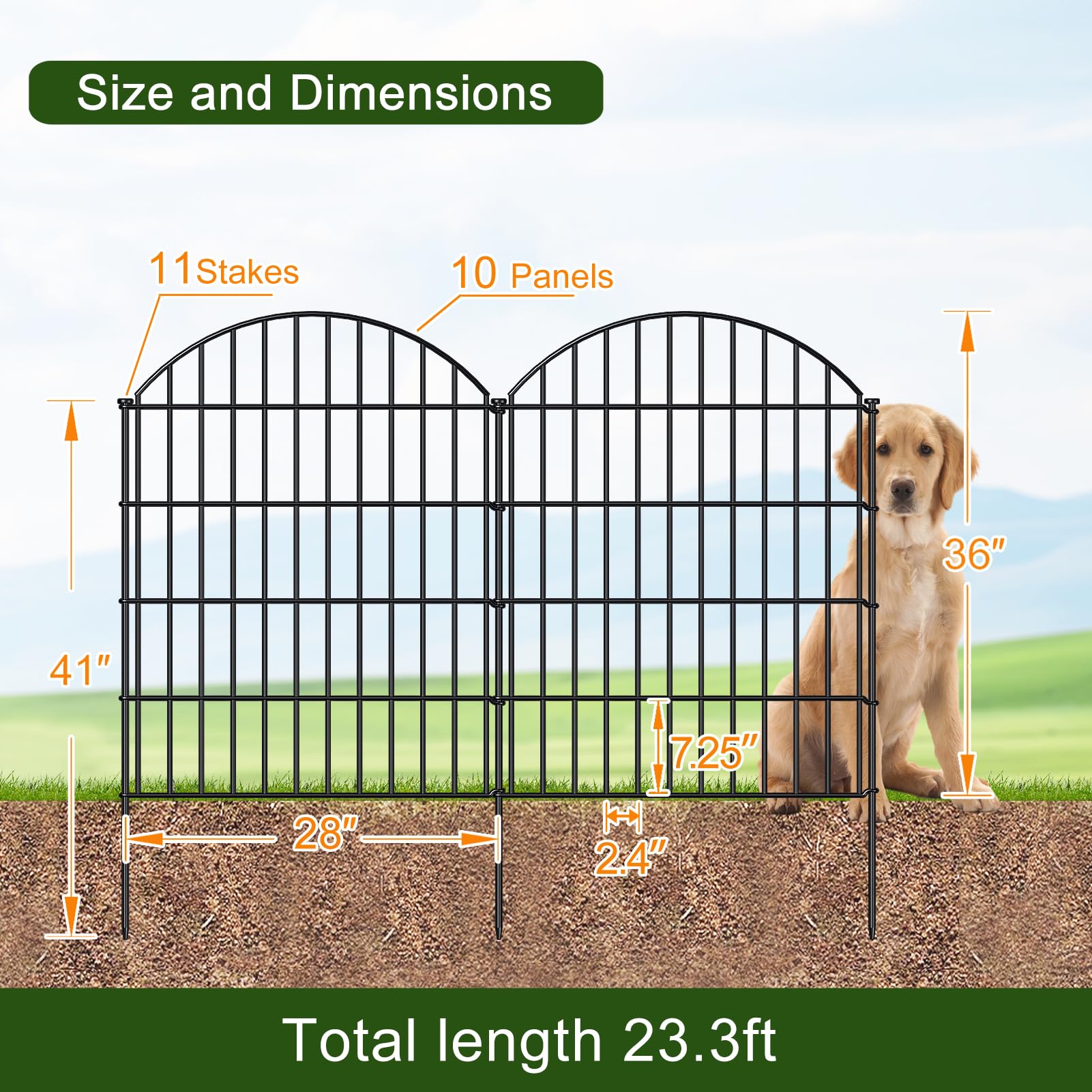 FOREHOGAR border-dog-proof fence displays tall, stable barrier for pets