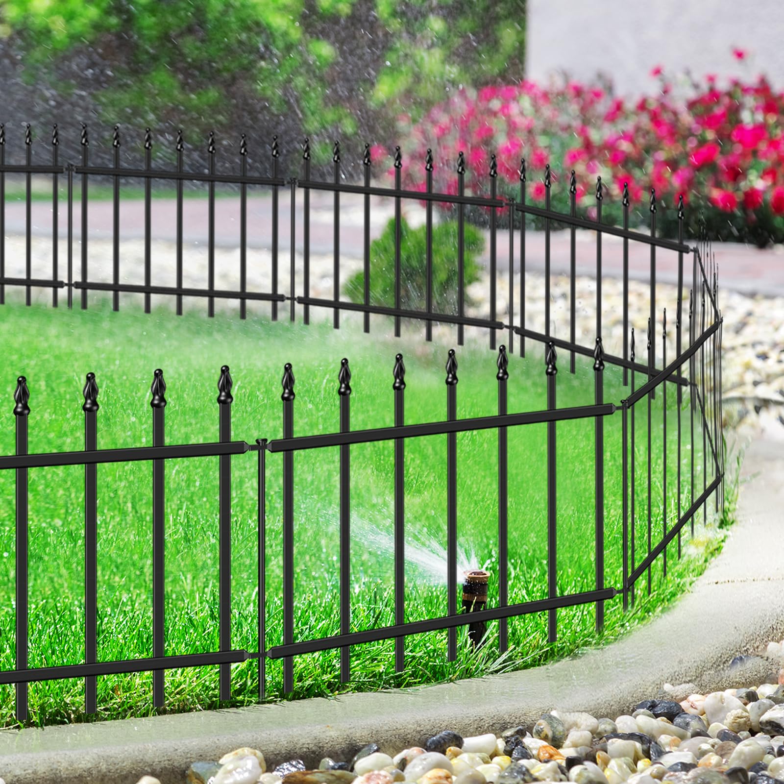 FOREHOGAR panel-18in-high border panel frames flower beds clearly.