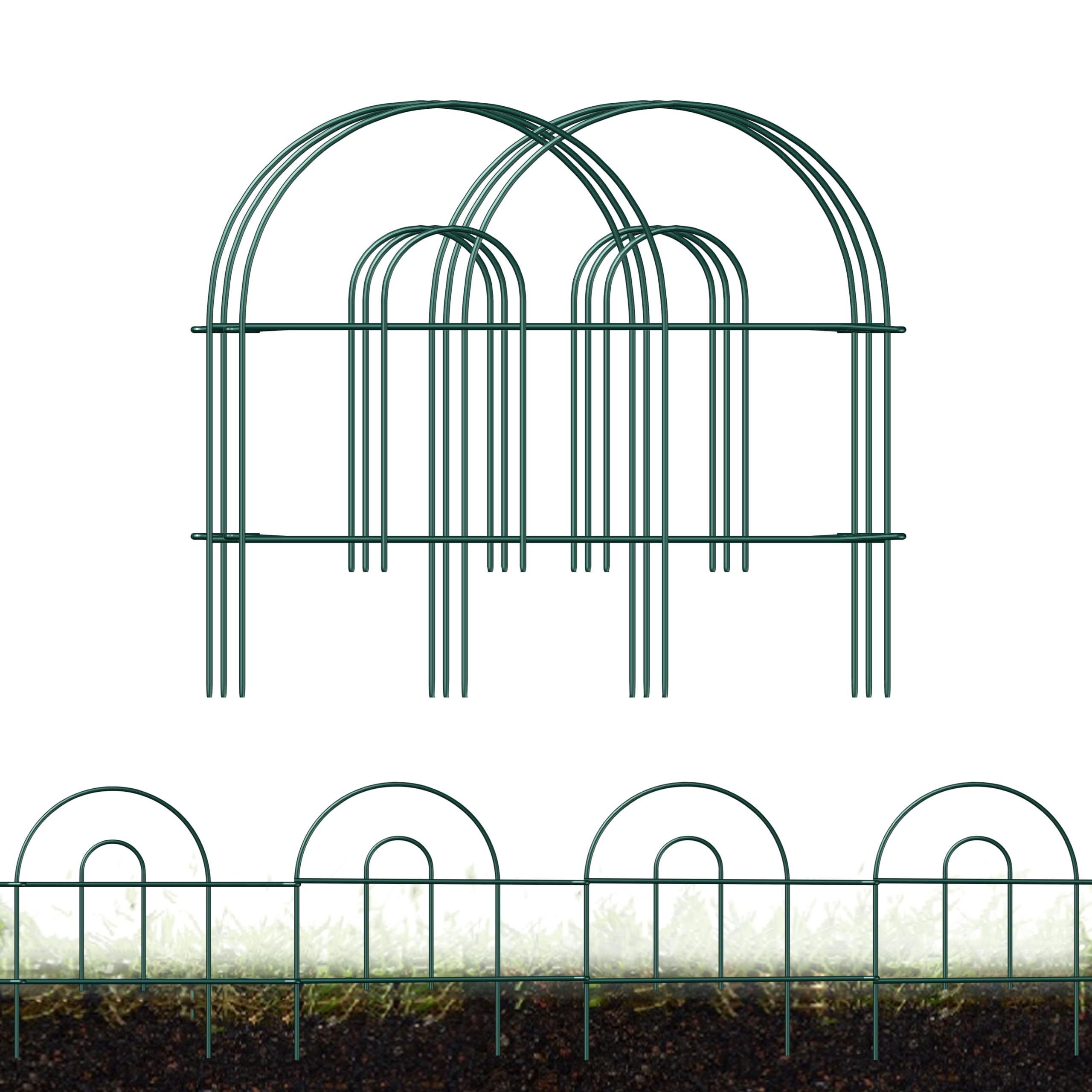 FOREHOGAR decorative border fence panel 18in height for garden edging and boundary definition.