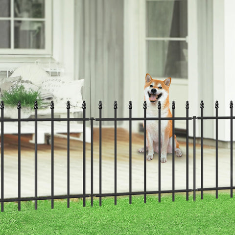 FOREHOGAR decorative metal garden fence panel borders yard and flower beds.