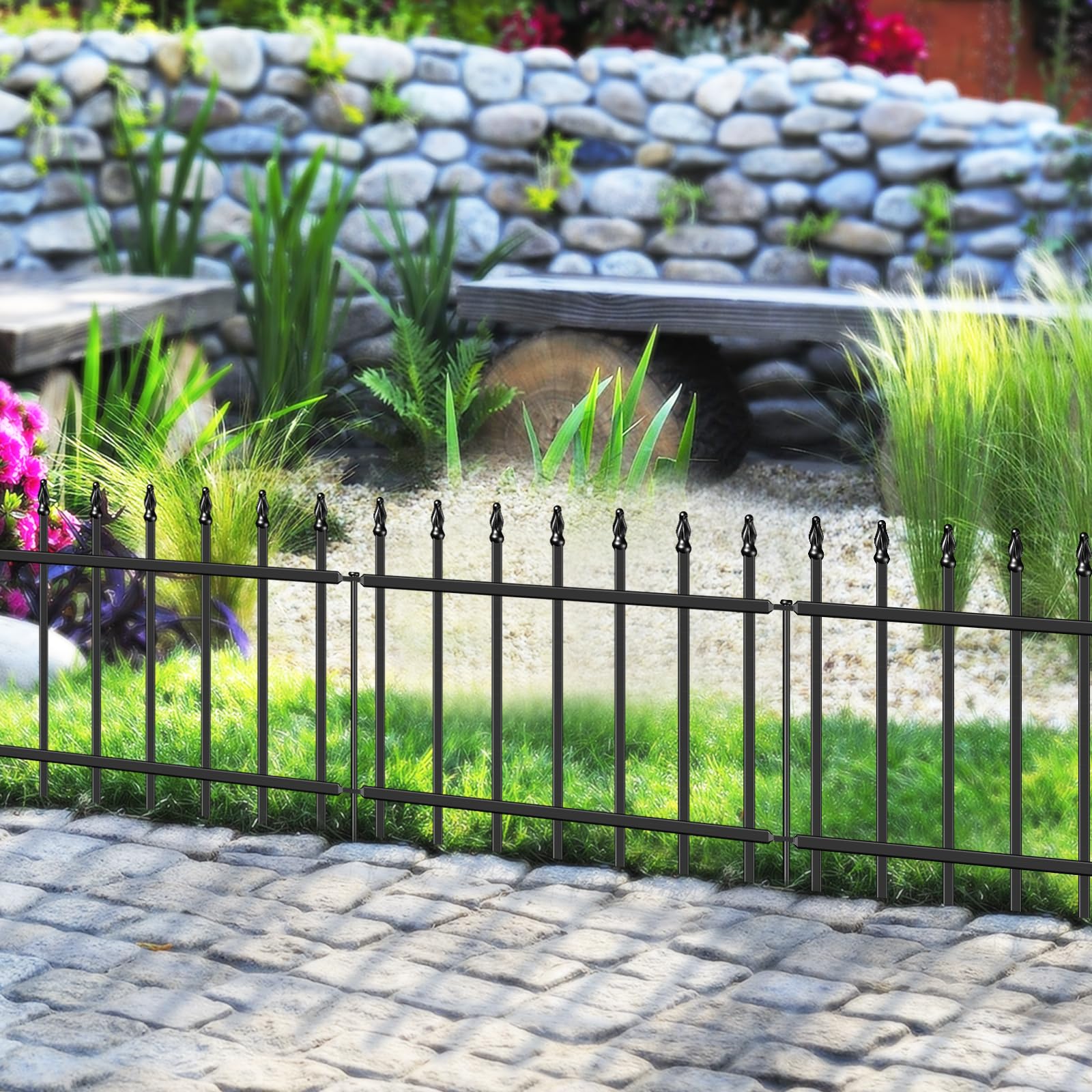 FOREHOGAR decorative metal garden fence panel for sturdy lawn borders and clean edges.