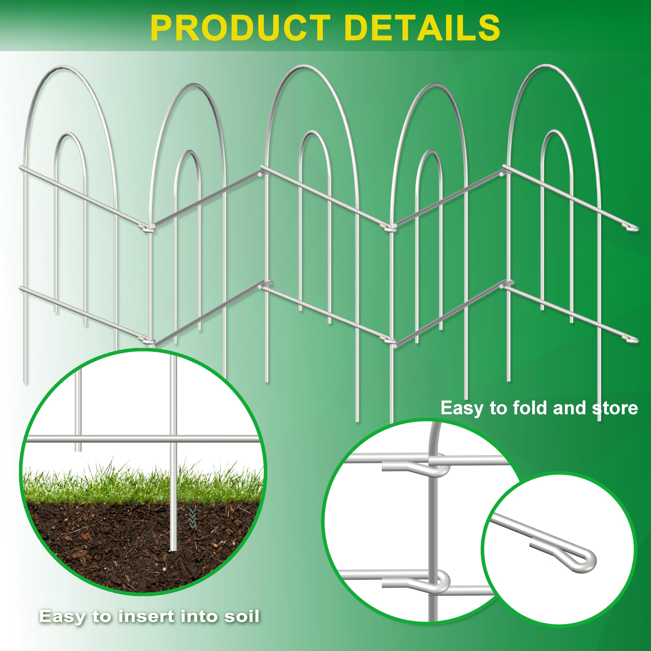 FOREHOGAR easy-install fence requires no tools for hassle-free landscaping updates.