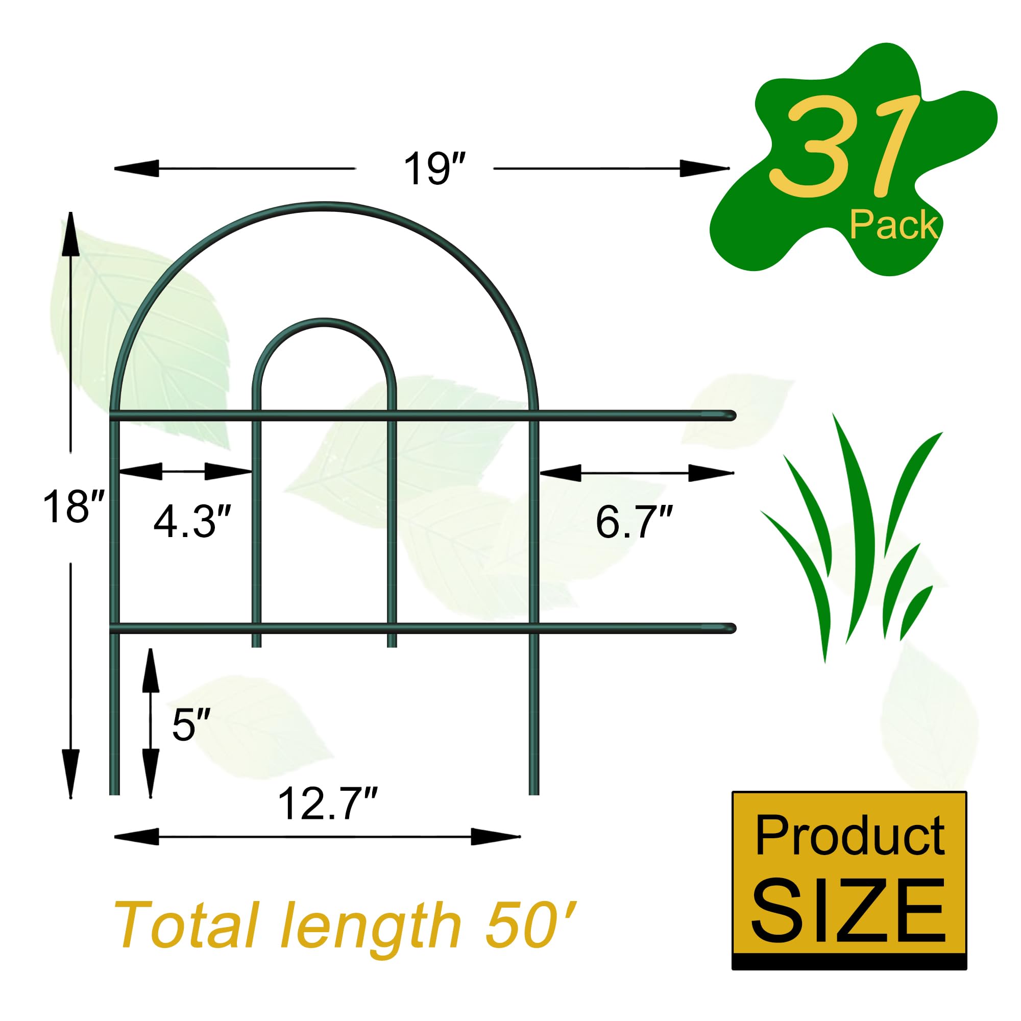 FOREHOGAR foldable border fence stores flat for easy relocation and reuse.