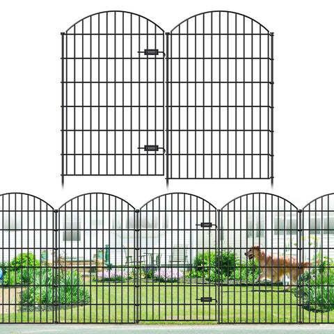 FOREHOGAR gate panel in black finish enables easy yard access while containing pets.