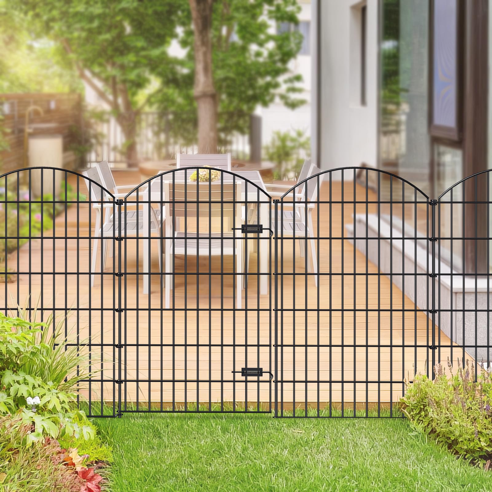 FOREHOGAR fence panel shows 48h x 31w dimensions for sturdy pet containment.