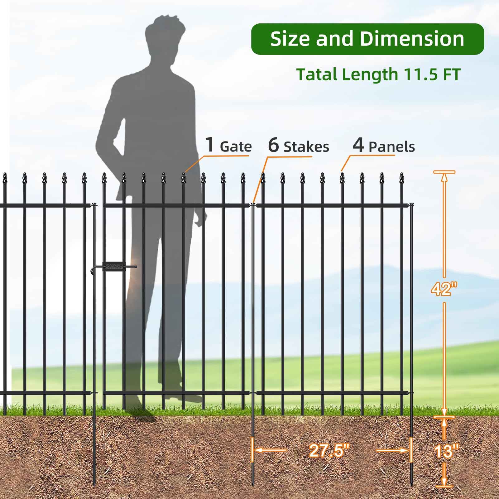 FOREHOGAR 10mm stake supports stable ground mounting
