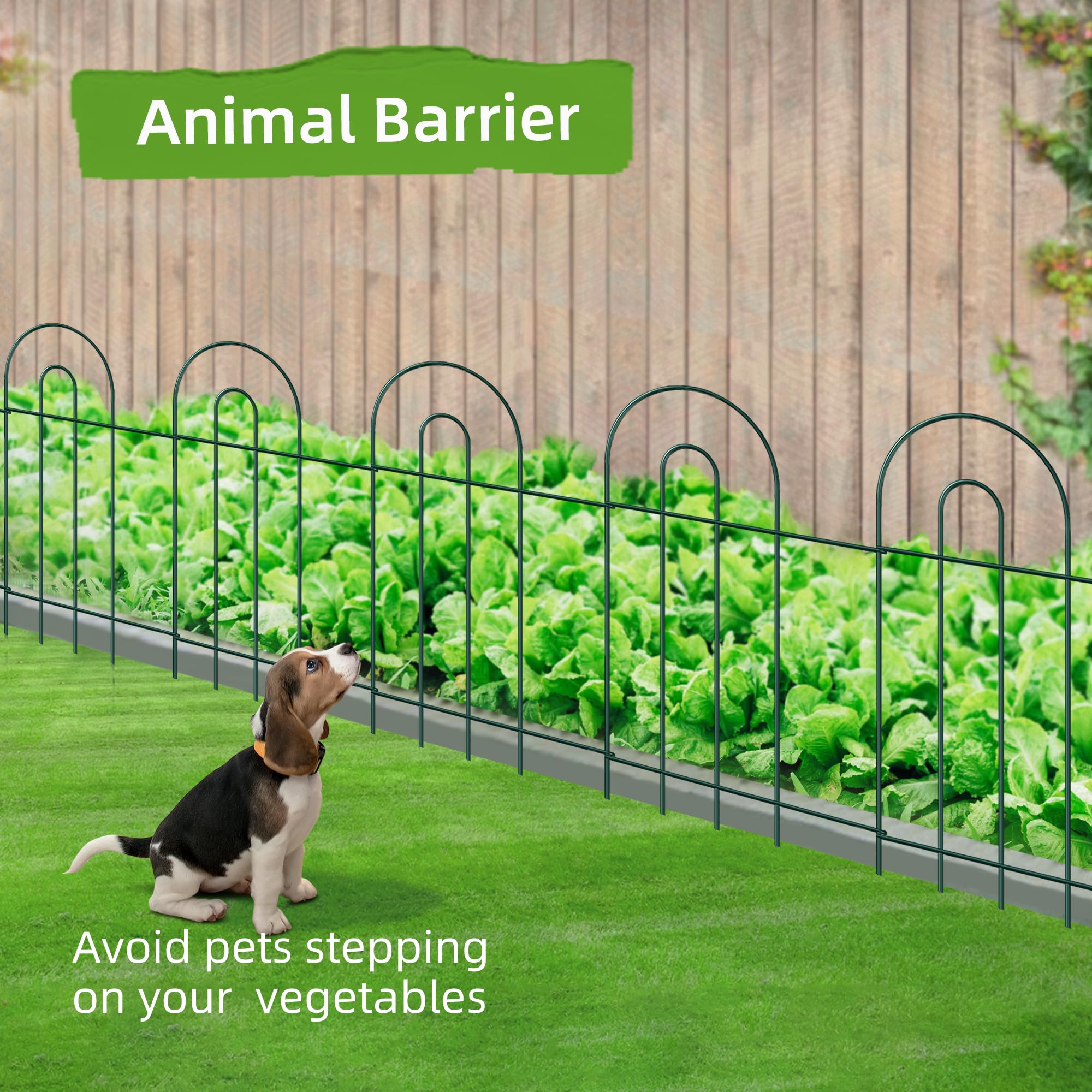 FOREHOGAR green no-dig border fence for simple yard edging