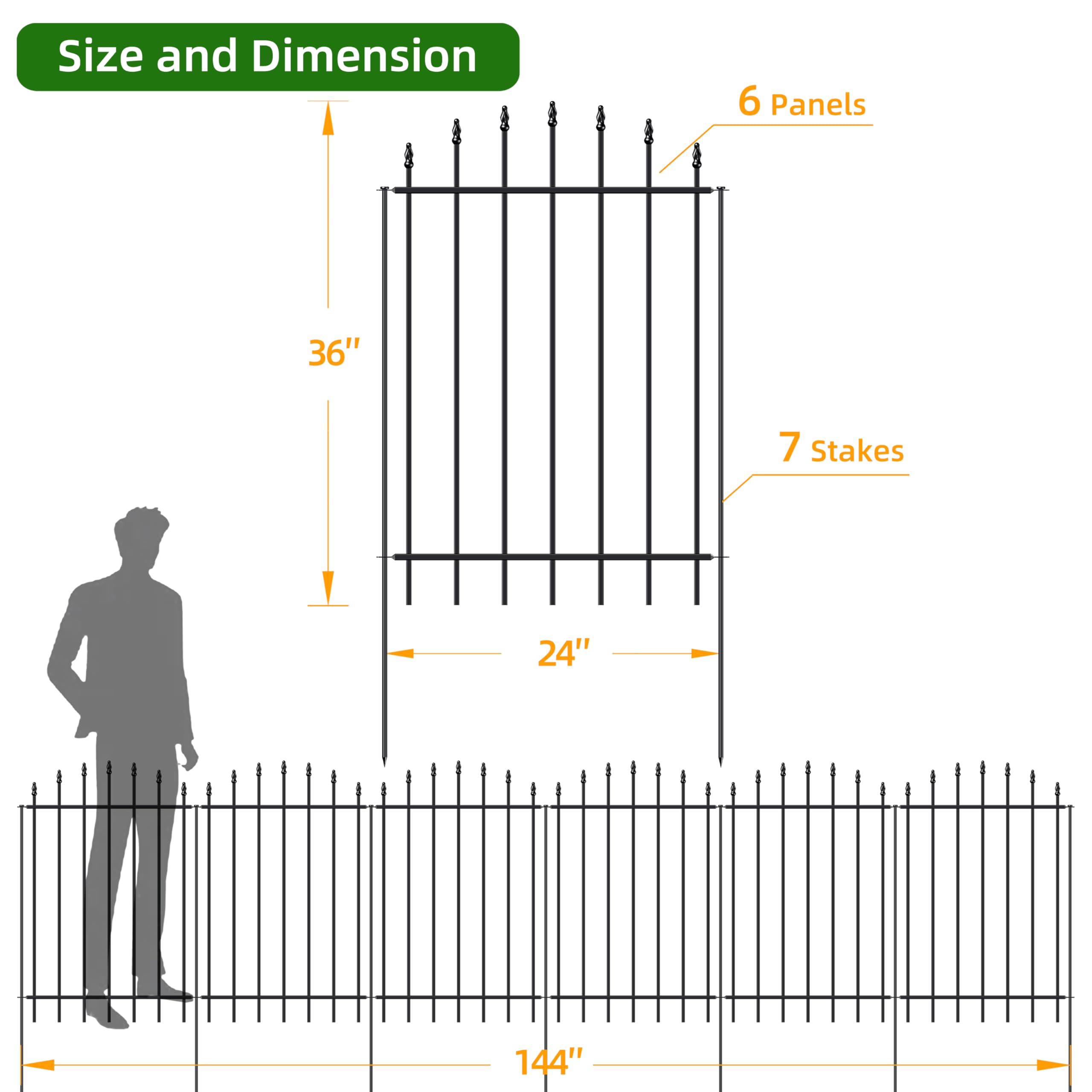 FOREHOGAR arch design adds decorative touch to fence.