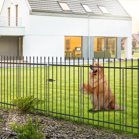 FOREHOGAR metal garden fence gate 41h 27w for secure yard entry