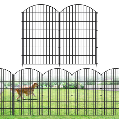 FOREHOGAR metal garden fence panel 48in for a durable yard boundary and pet containment.