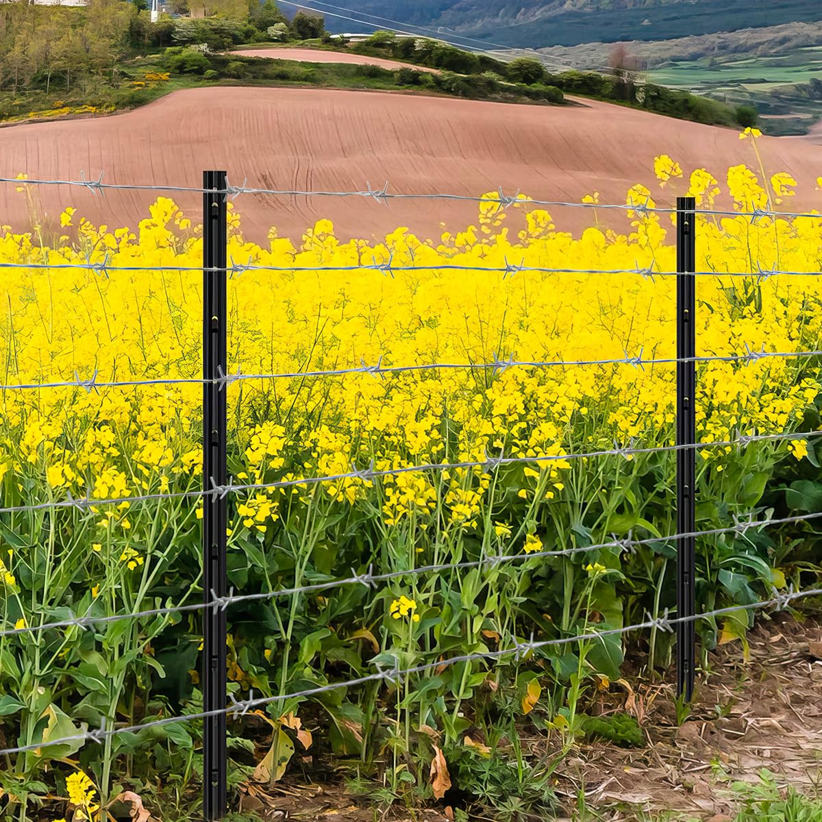 FOREHOGAR multi-purpose fence poles support animal barriers and plant trellises with reliable strength.