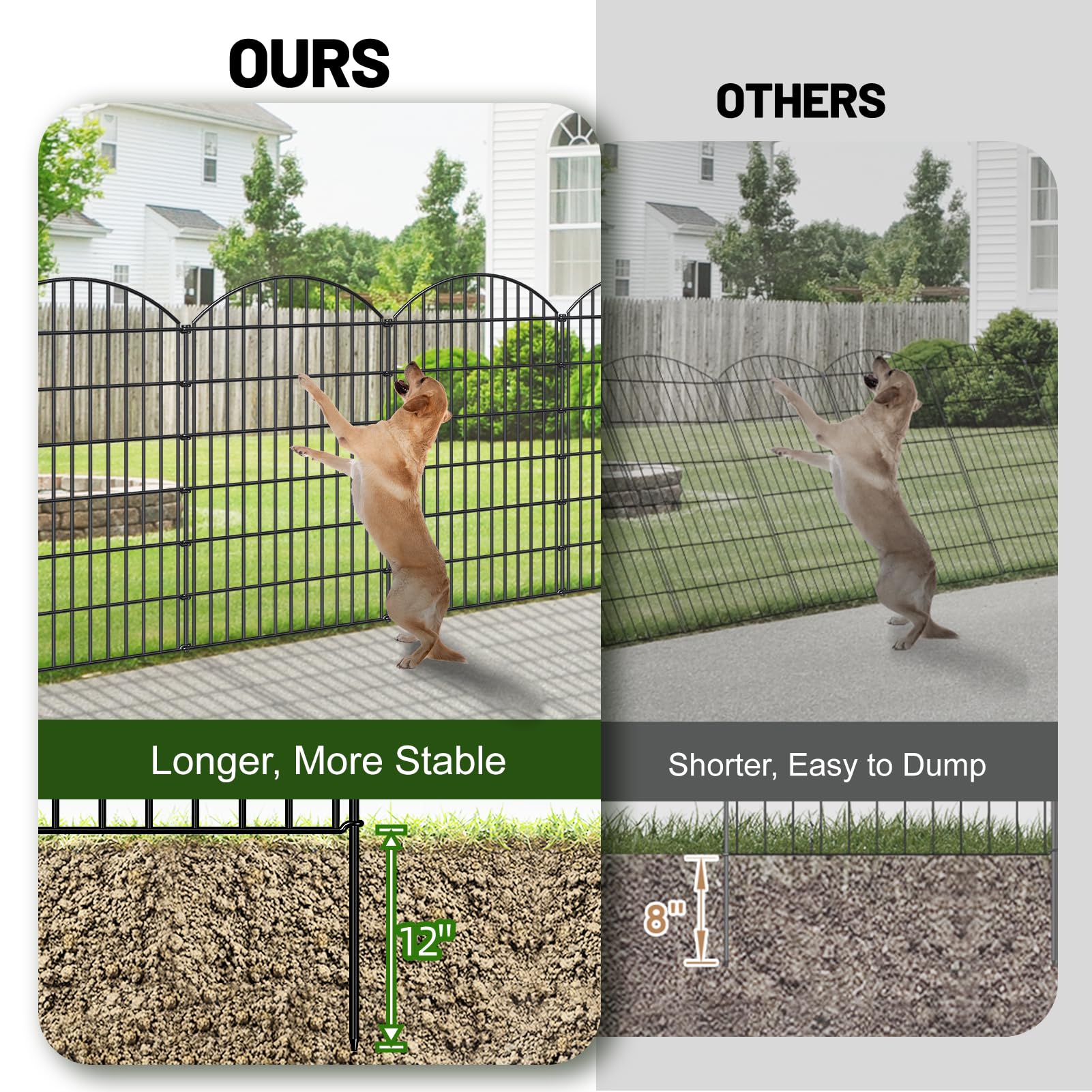 FOREHOGAR no-dig installation lets you set up quickly with stakes.