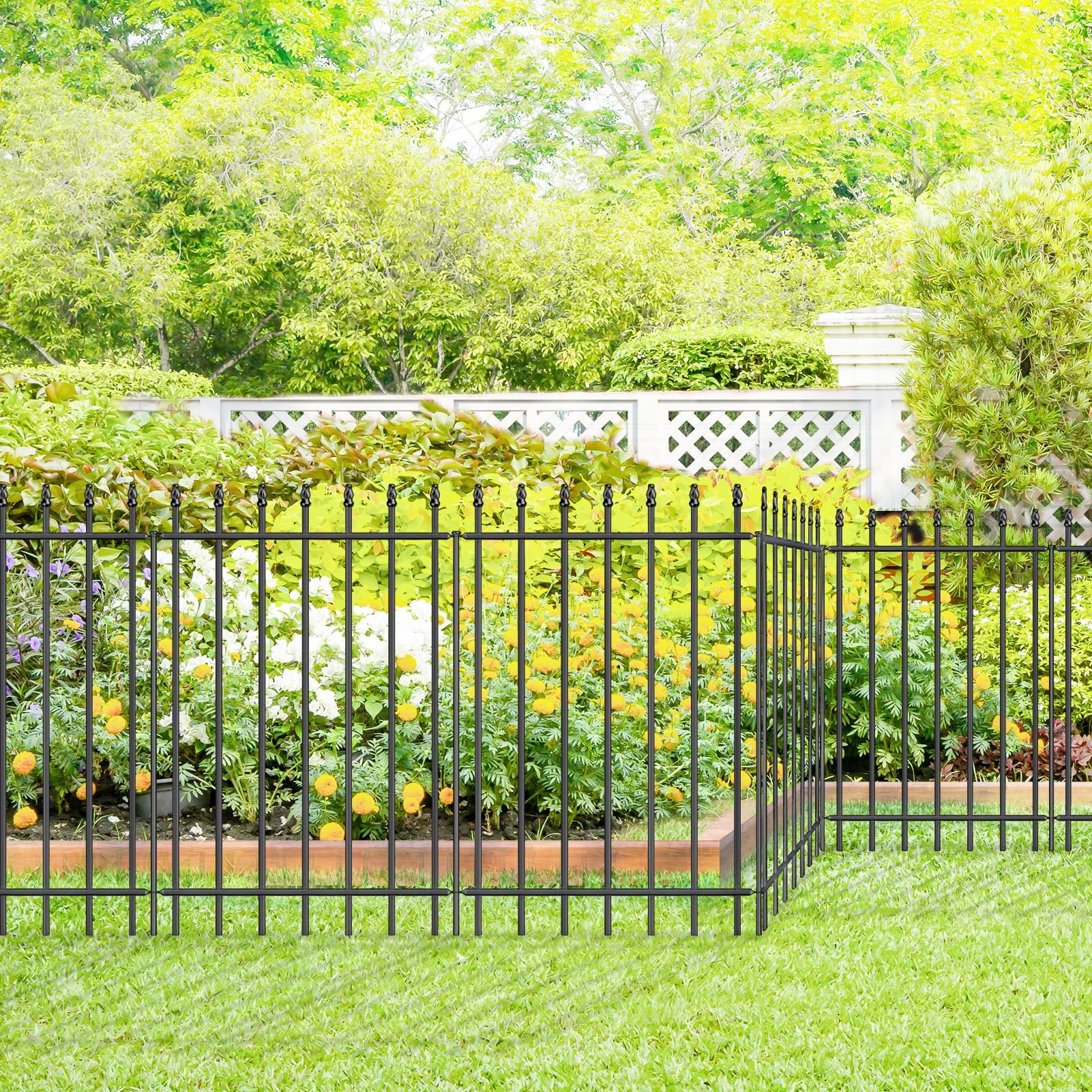 FOREHOGAR outdoor fence kit provides flexible lawn and garden edging.