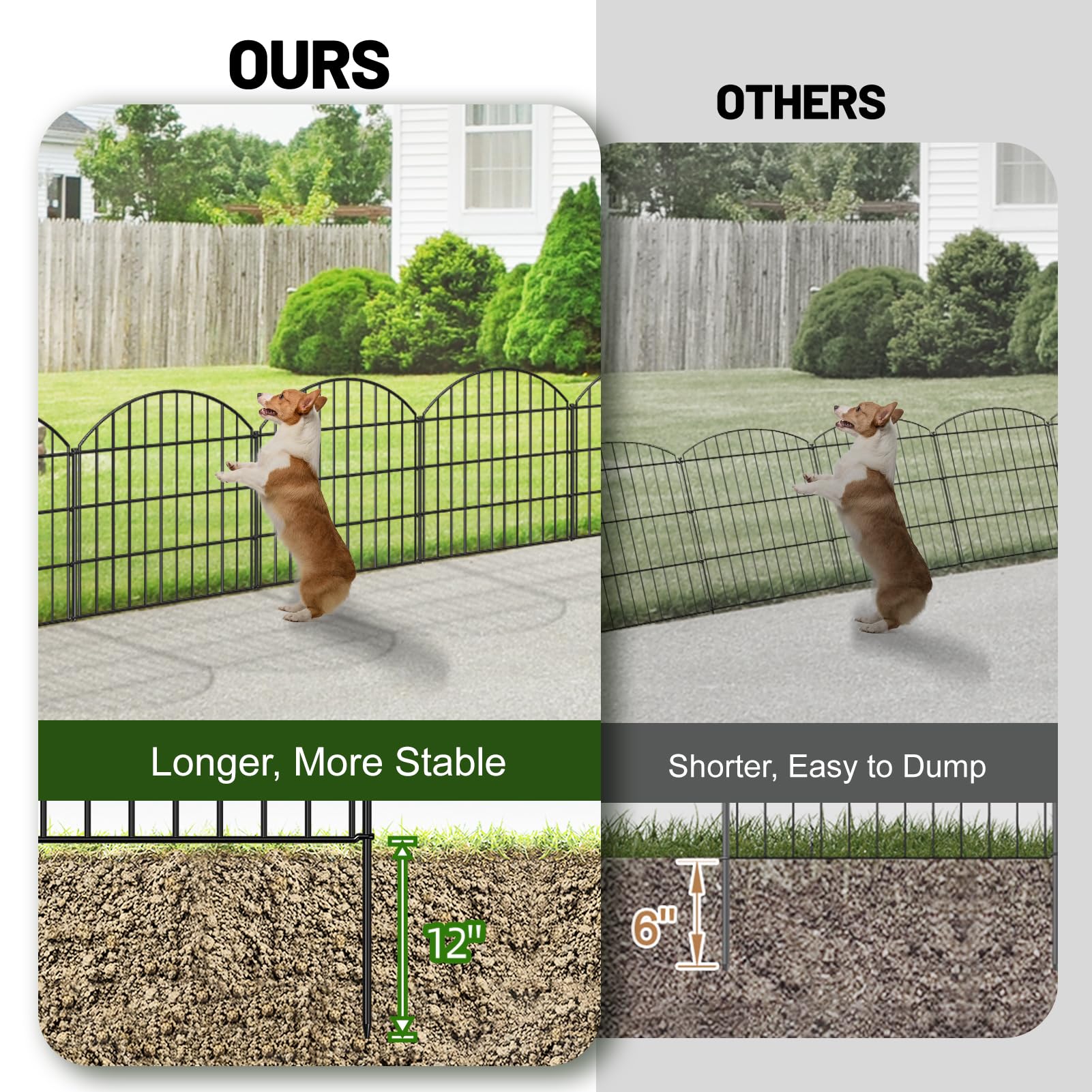FOREHOGAR panel and stake assembly; quick setup for pet borders.