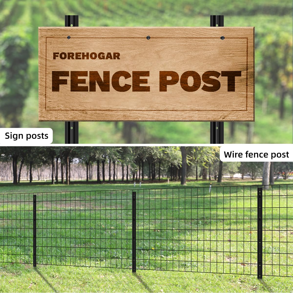 FOREHOGAR tabs fit 2x3 fence holes — fast attachment for welded wire fences.
