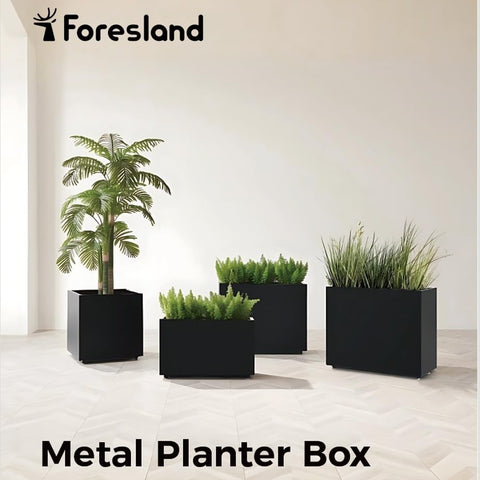 Foresland planter with plants demonstrating easy arrangement and accessibility