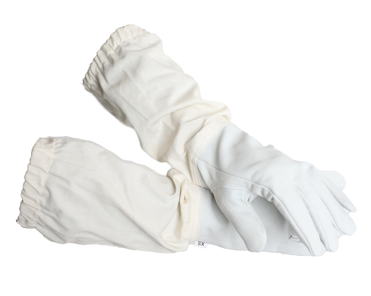 FOREST BEEKEEPING SUPPLY goatskin glove front view for precise hive tasks