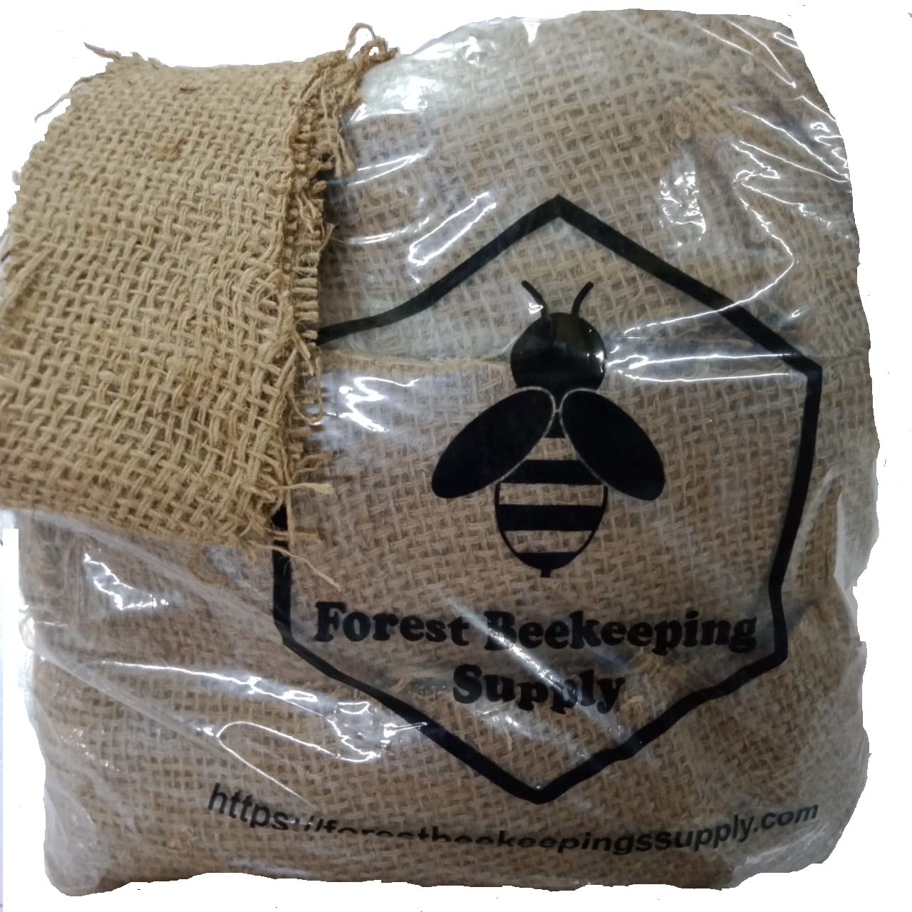 Forest Beekeeping Supply jute strips closeup with natural, mild smoke