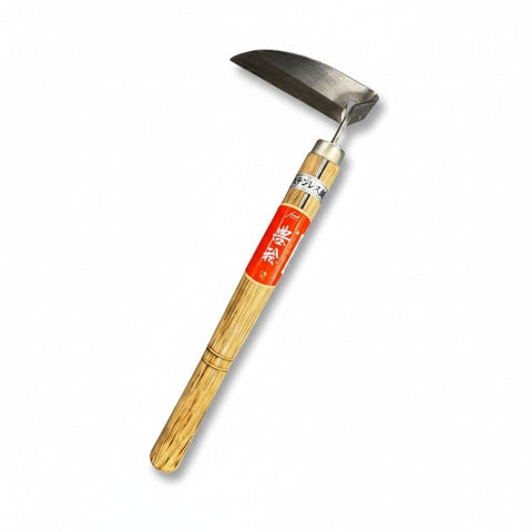 Forest Originals Hounen Miyawaki sickle blade close-up for precise root cutting