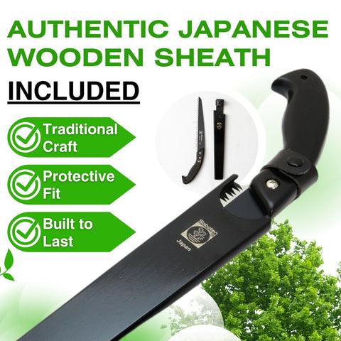 High-carbon steel Saboten edge delivers durable sharpness through repeated pruning cycles.