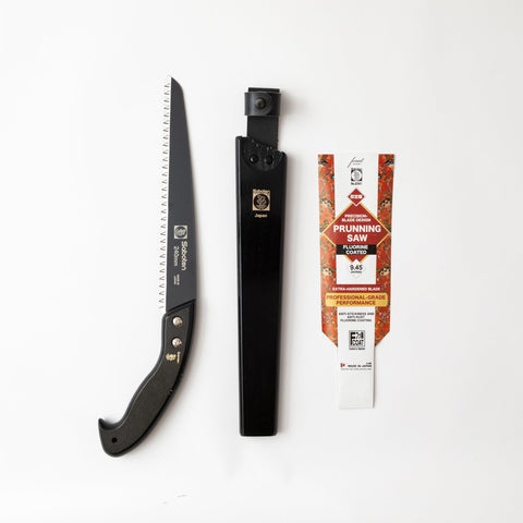 Japanese craftsmanship reflected in Saboten pruning saw for lasting quality.