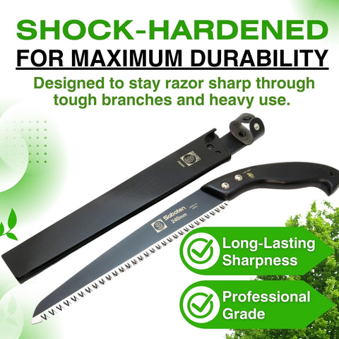 Forest Originals Saboten wooden handle offering natural grip and comfortable control.