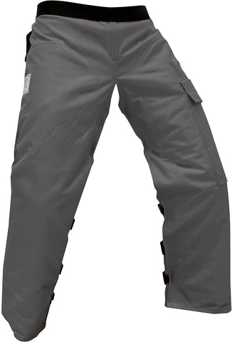 FORESTER chainsaw chaps outer shell shown, offering durable water and oil resistance for rough outdoor work.