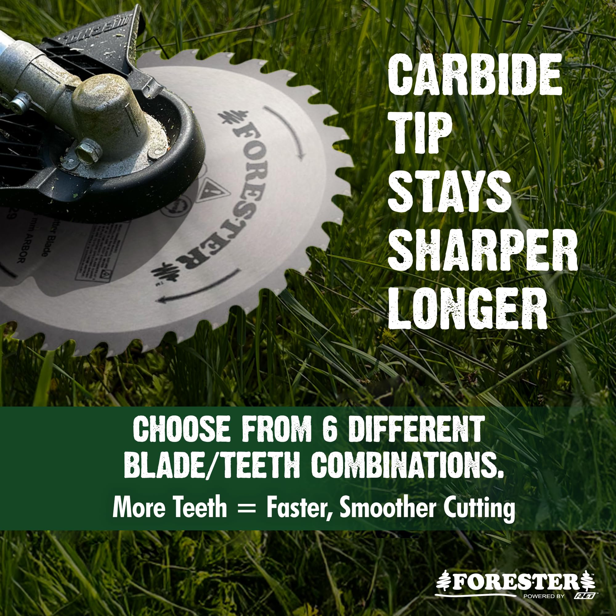 FORESTER blade in action for faster through-dense brush cutting