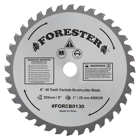 FORESTER carbide blade in action delivering rugged, consistent cuts.