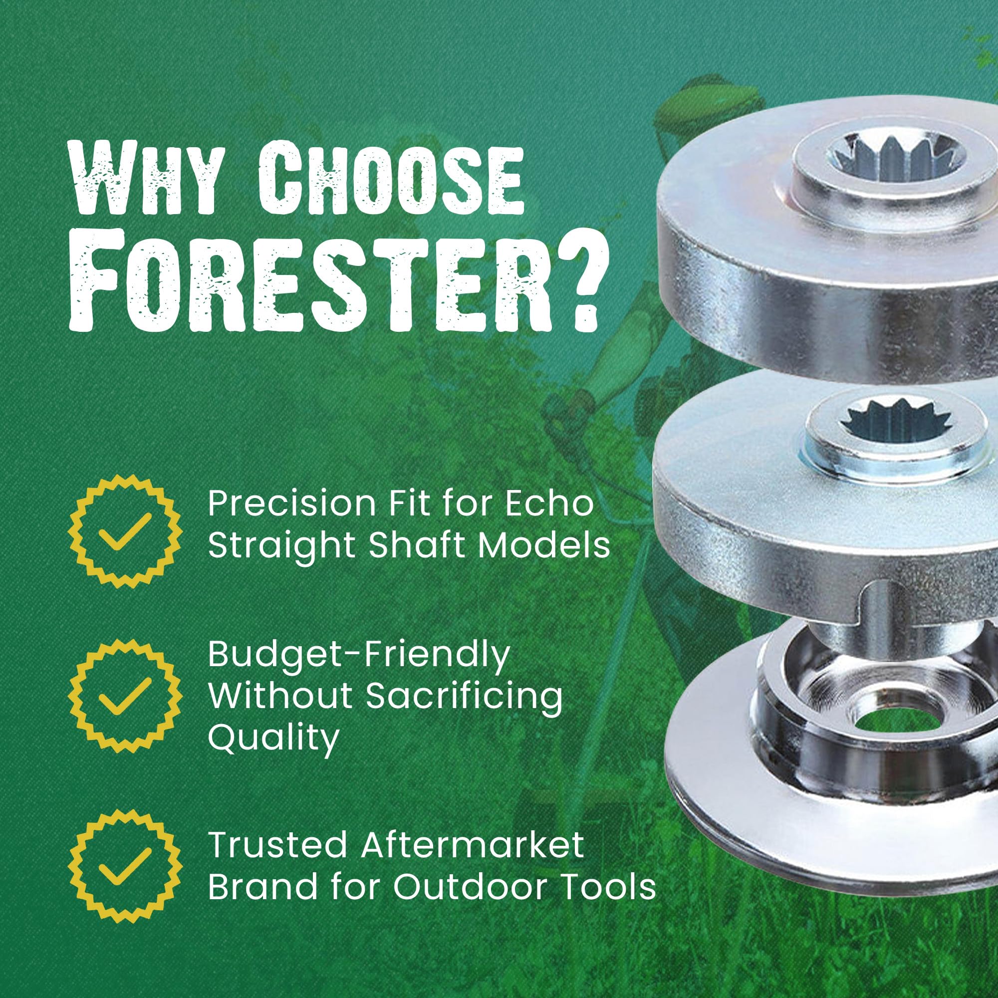 FORESTER in-use demo shows efficient trimming with upgraded head.
