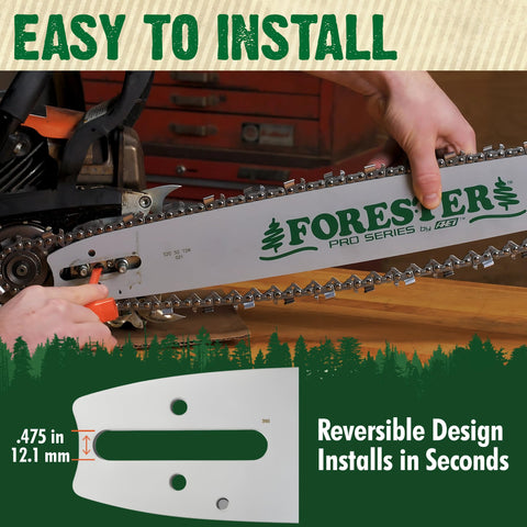 FORESTER reversible bar and nose design for extended life.