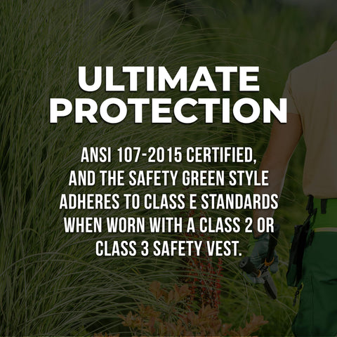FORESTER Trimmer Chaps for Men ANSI 107 Class E option for high-visibility safety