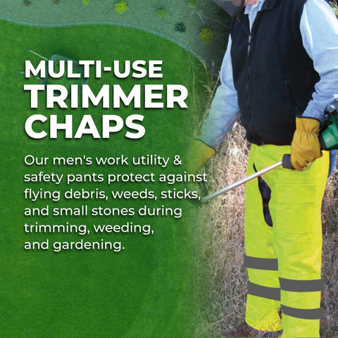 FORESTER Trimmer Chaps washable and water‑resistant for easy cleanup