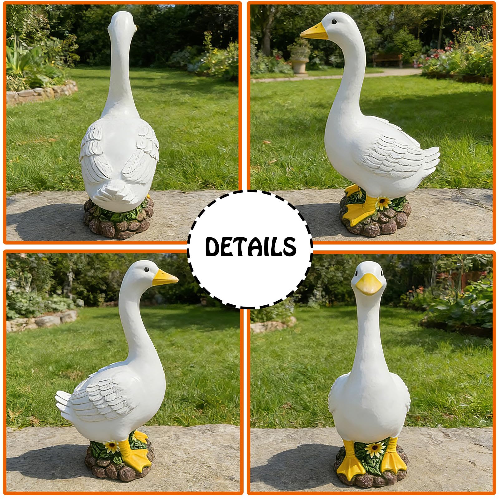 FOREVJHMM doorway porch decor goose statue welcoming entryway