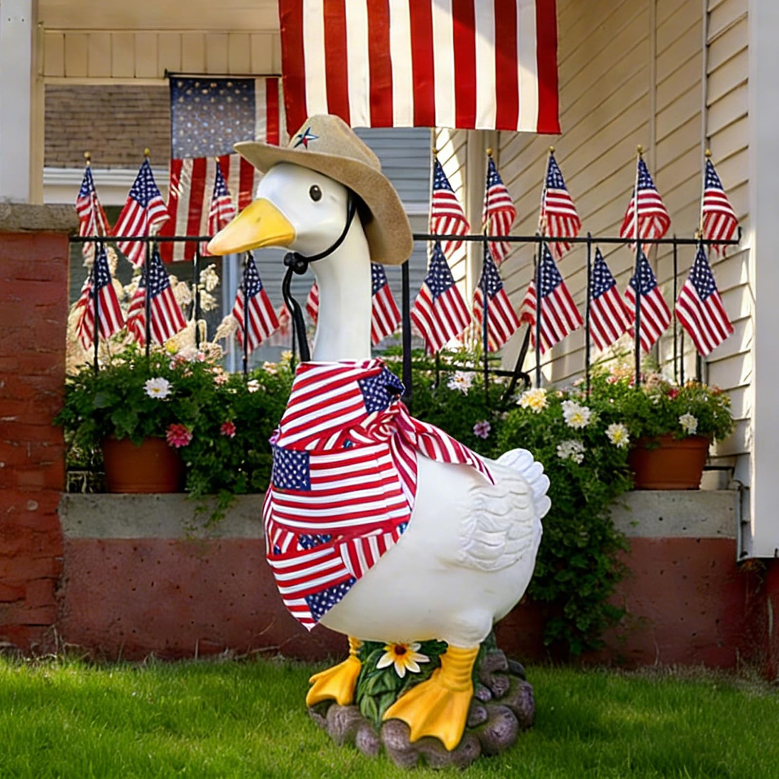 FOREVJHMM wind-stable porch goose with weight to stay in place