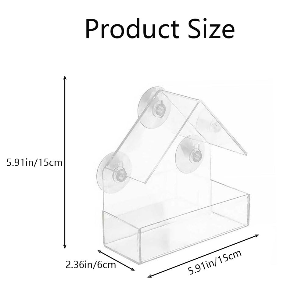 Forfuture-go clear acrylic window feeder provides a crystal-clear view of birds.