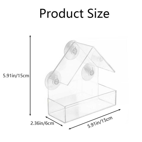 Forfuture-go clear acrylic window feeder provides a crystal-clear view of birds.
