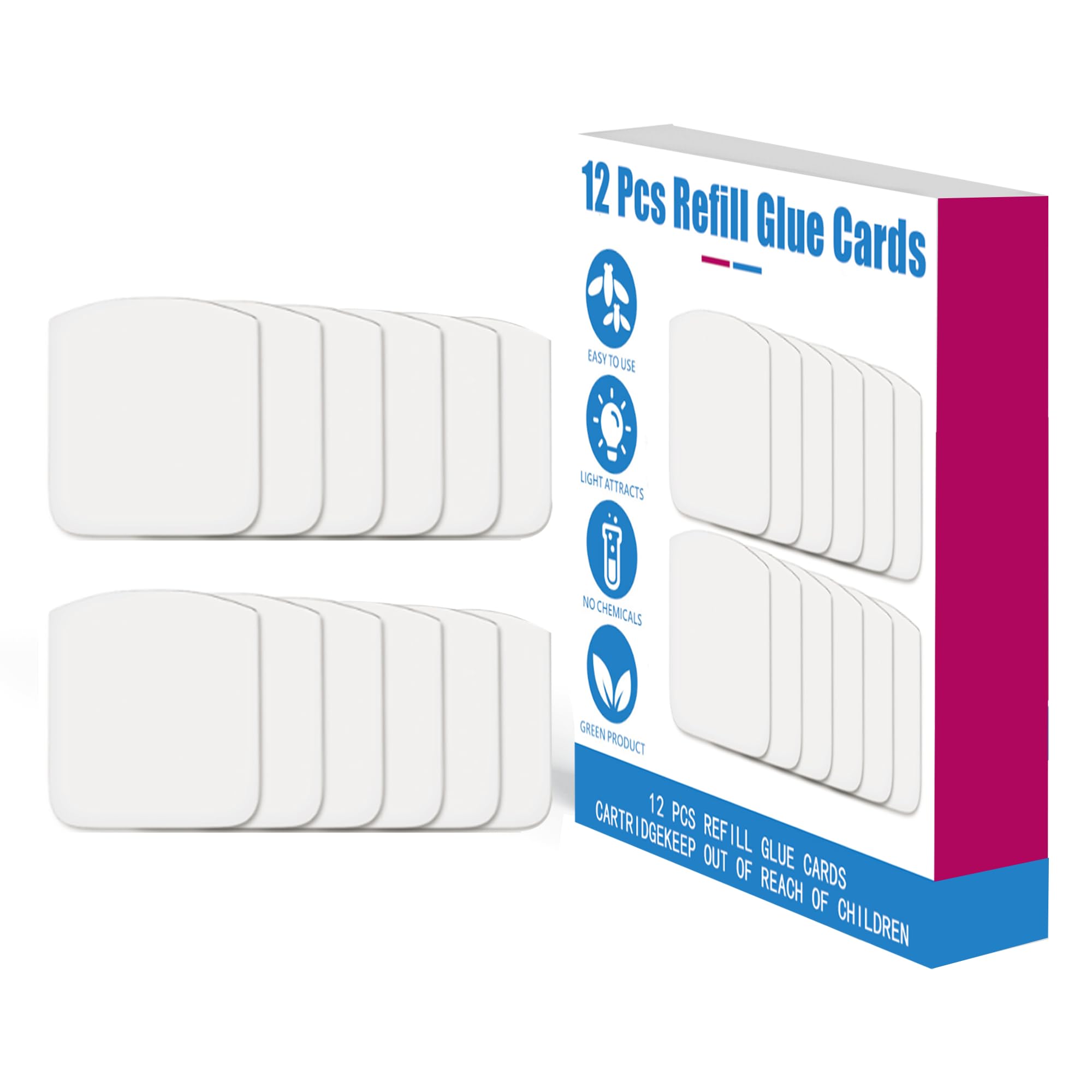 Forhimn refill glue cards in trap image; sticky capture for indoor flying insects.