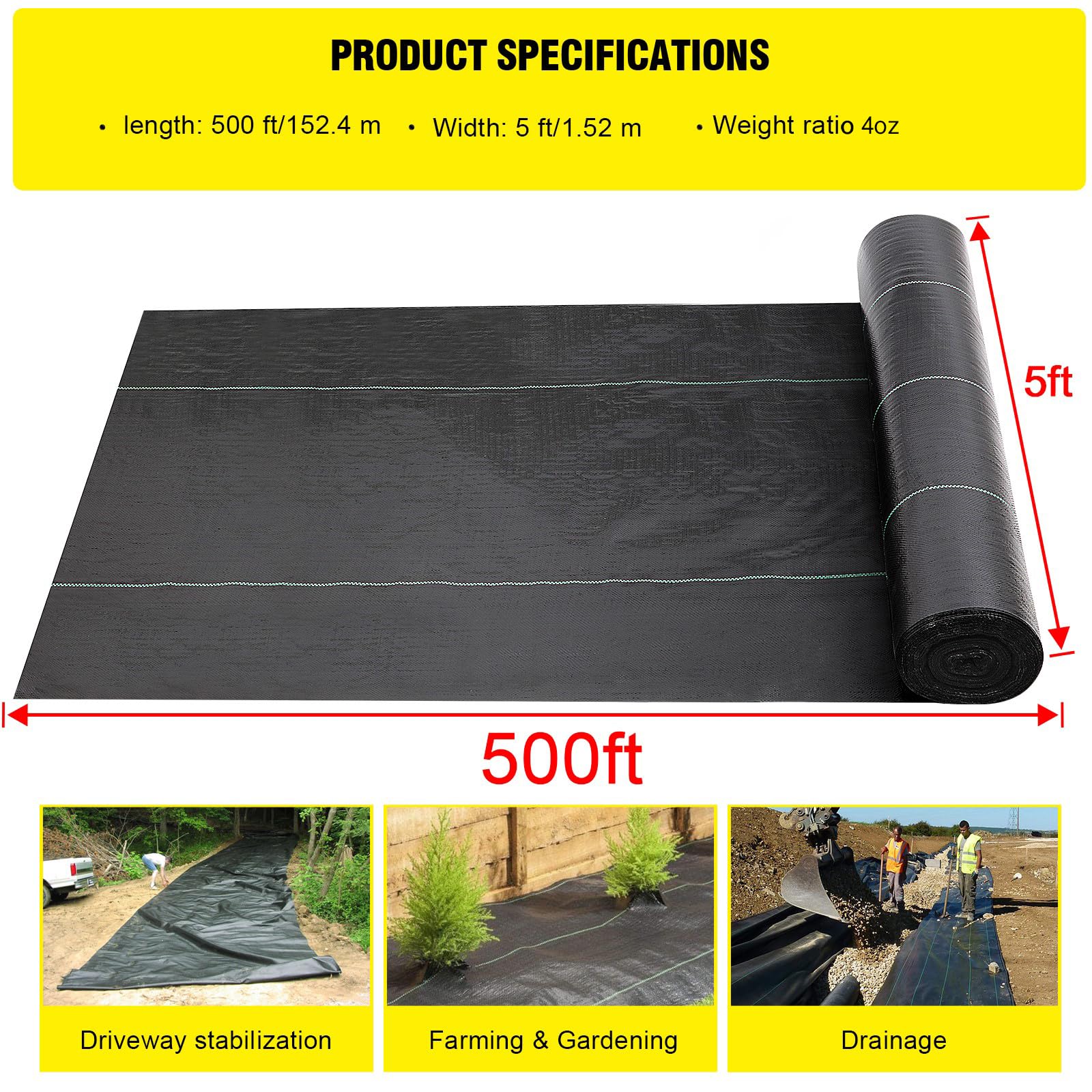 Forimo heavy-duty landscape fabric 4oz provides durable weed control for long-lasting gardens.
