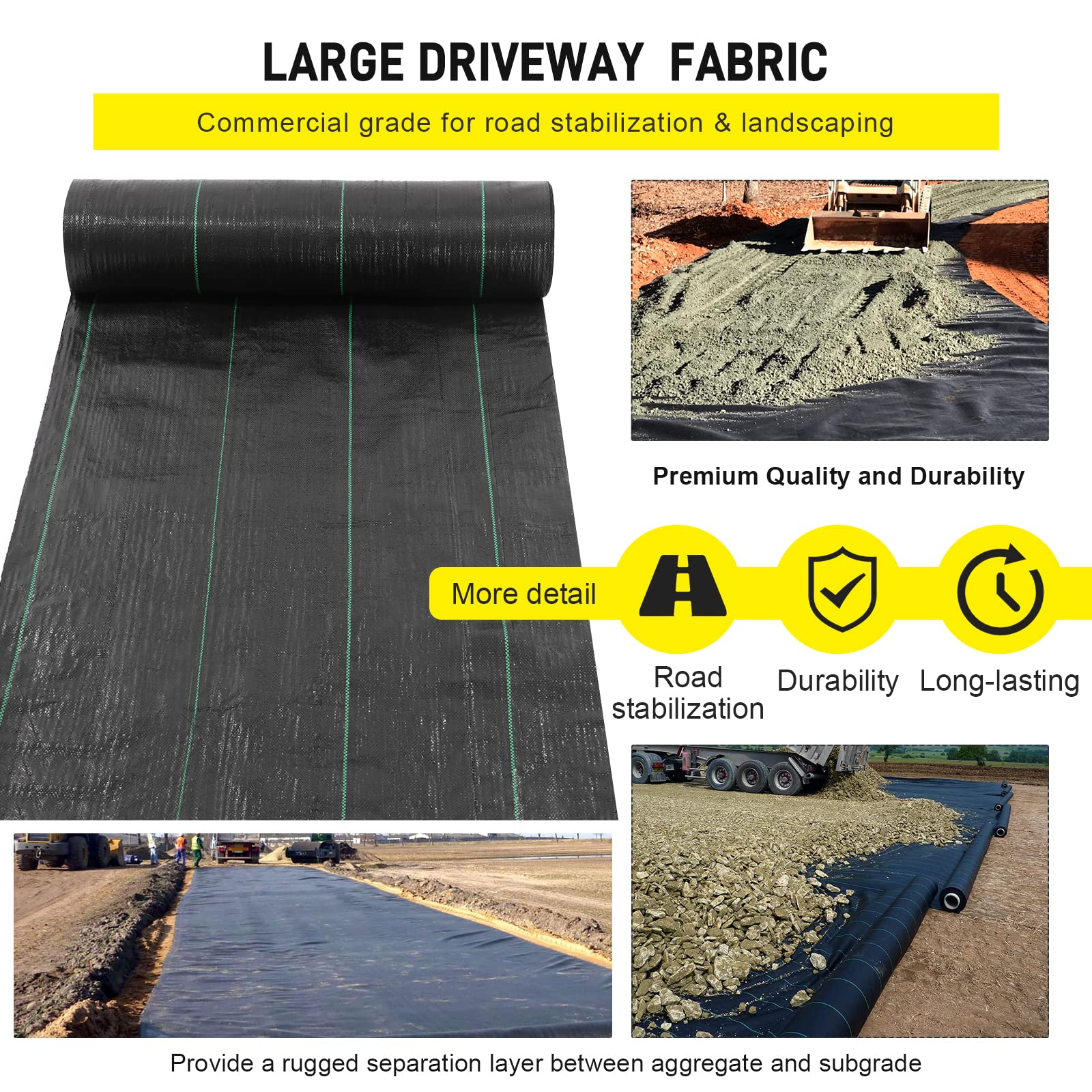 Forimo weed barrier fabric ideal for landscapes, sidewalks, and garden beds.