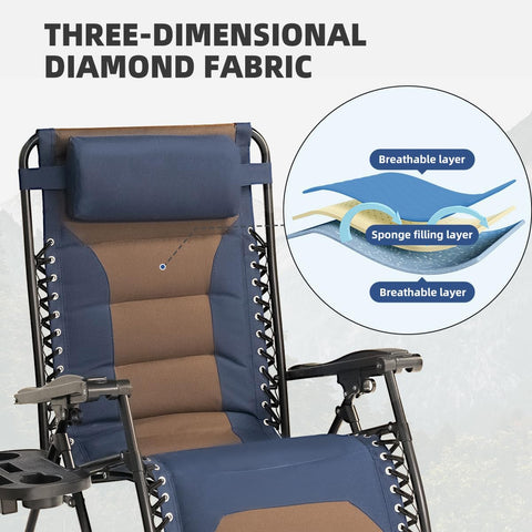Foristrail chair offers seven reclining positions with a secure lock.
