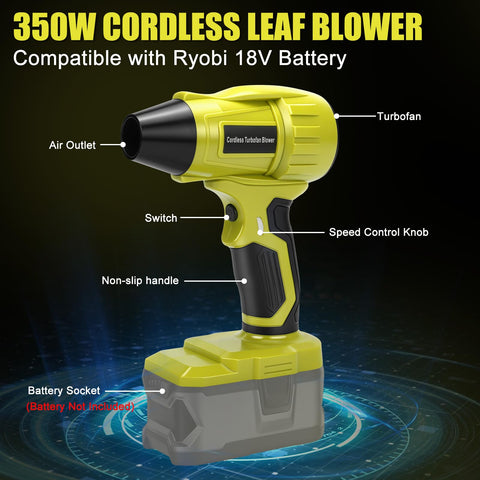 FormiPow 350W brushless motor provides strong airflow for quick debris removal.