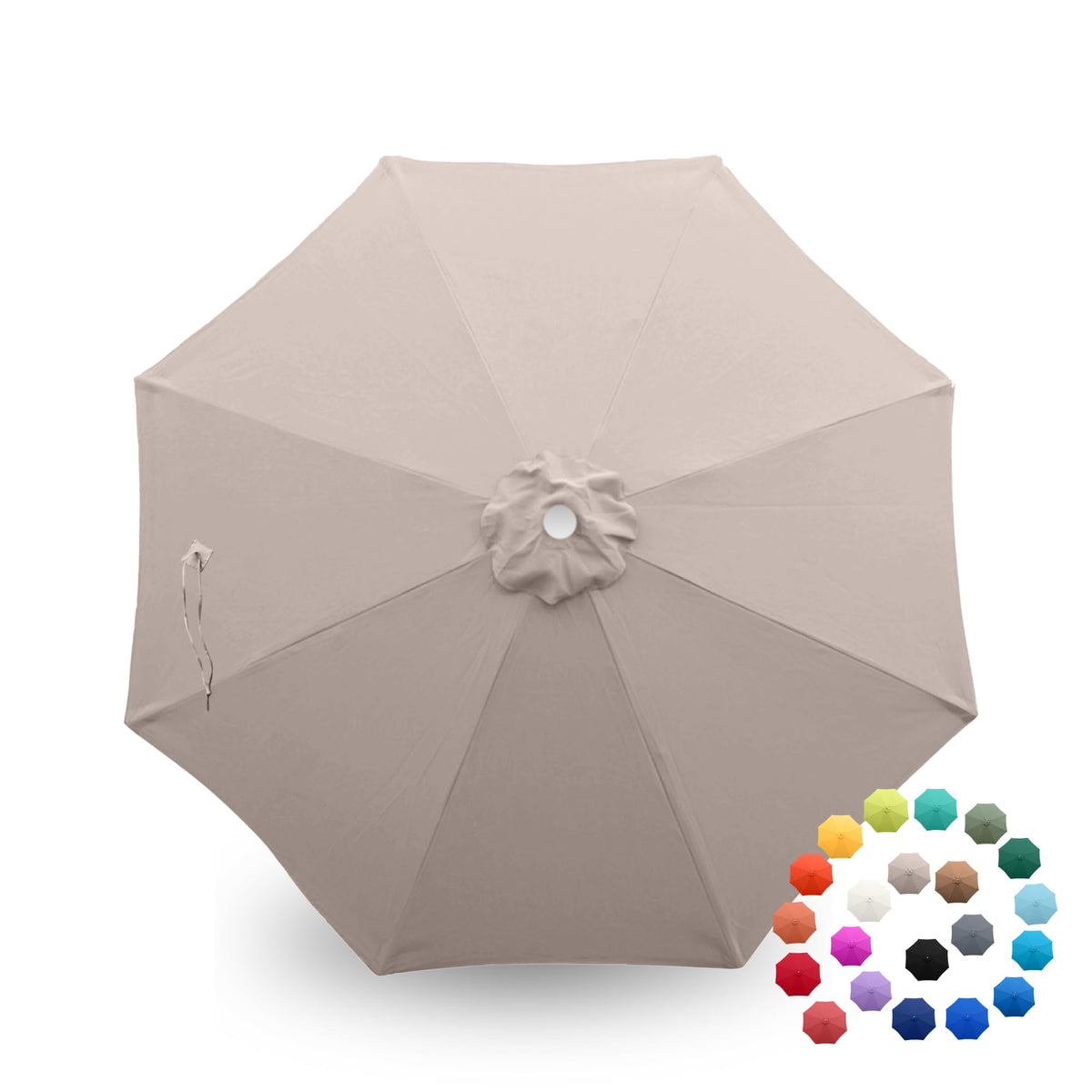 Formosa Covers 9ft market umbrella replacement canopy with durable 8-rib construction for reliable shade.