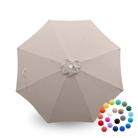 Formosa Covers 9ft market umbrella replacement canopy with durable 8-rib construction for reliable shade.