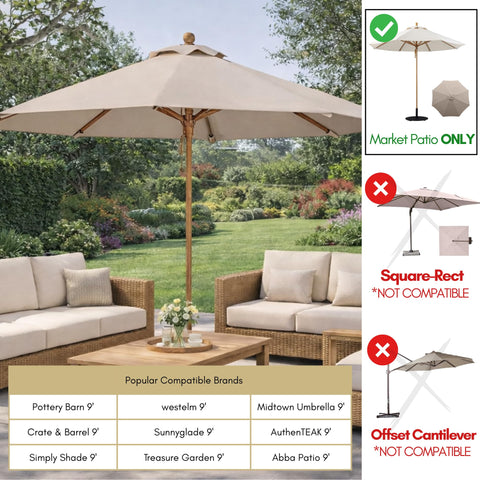 Formosa Covers taupe replacement canopy provides a neutral look for outdoor spaces.