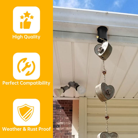 ForoGore decorative rain chain outdoor setup adds elegance.