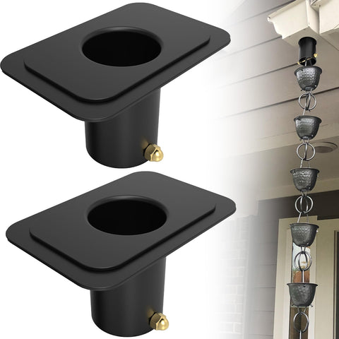 ForoGore rain chain gutter adapter top view, easy to install.
