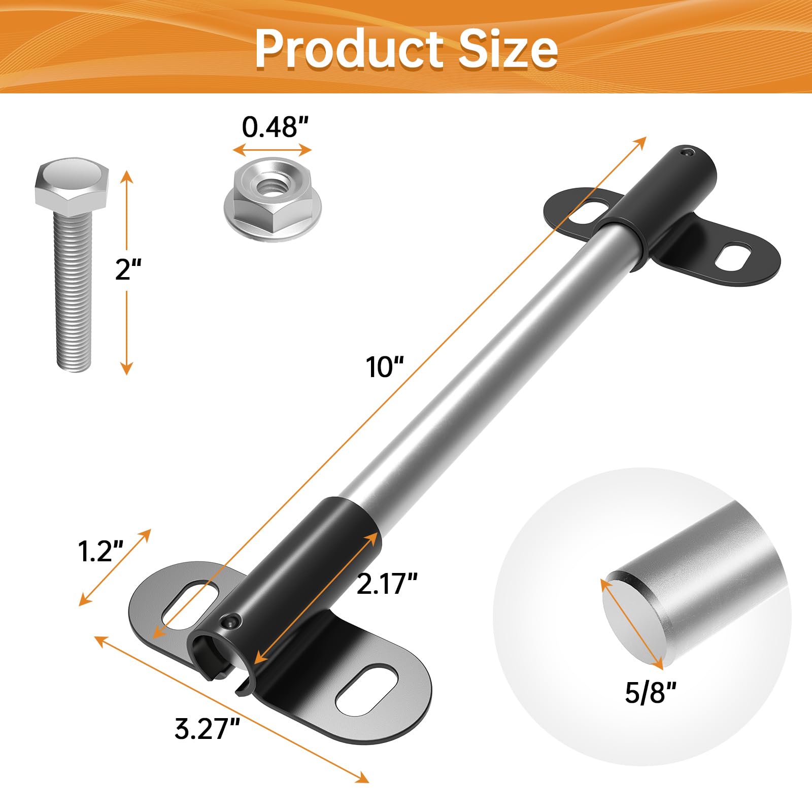 FOROIRON powder coated finish on bracket resists weather and rust for outdoor durability.