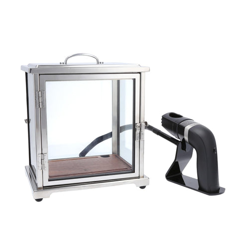 Fortessa Crafthouse smoker box with glass panel view for smoky cocktails and visual flair